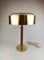 Swedish Mid-Century Table Lamp in Brass, Crystal and Wood from Boréns, Image 2