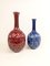 Mid-Century Blue and Red Peacock Vases by Sven Erik Skawonius Upsala Ekeby, 1950s, Set of 2 3