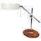 Mid-Century Brown Leather and Chrome Desk Lamp from Atelje Lyktan, Sweden 1