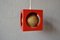 Rote Space Age Deckenlampe in Rot, 1960er 4