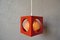 Rote Space Age Deckenlampe in Rot, 1960er 2