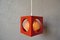 Space Age Red Ceiling Lamp, 1960s 2