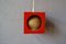 Rote Space Age Deckenlampe in Rot, 1960er 5