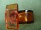 Art Deco Dressing Table Set Box & Brown Glass Perfume Bottle, 1930s, Set of 2 12