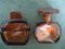 Art Deco Dressing Table Set Box & Brown Glass Perfume Bottle, 1930s, Set of 2 6