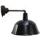 Vintage Industrial Black Enamel Cast Iron Factory Wall Light, Image 1