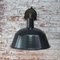 Vintage Industrial Black Enamel Cast Iron Factory Wall Light, Image 5