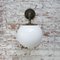 Vintage Industrial Cast Iron and White Opaline Sconce, Image 6