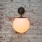 Vintage Industrial Cast Iron and White Opaline Sconce 3