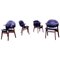 Chaises de Salon Cowhorn Noires Mid-Century par Tijsseling pour Hulmefa, Set de 4 1
