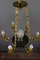 French Empire Style Bronze, Brass and Glass Chandelier, 1920s 19