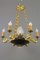 French Empire Style Bronze, Brass and Glass Chandelier, 1920s 35