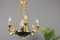 French Empire Style Bronze, Brass and Glass Chandelier, 1920s 13