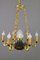 French Empire Style Bronze, Brass and Glass Chandelier, 1920s 21