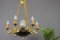 French Empire Style Bronze, Brass and Glass Chandelier, 1920s 1