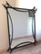 Modernist Black Wrought Iron Mirror, 1950s 1