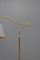 Lámpara de pie italiana de latón y tela, años 50, Imagen 12