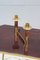 Italian Brass Rosewood Candleholder, 1950s 2