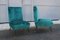 Green Velvet Lounge Chairs by Gigi Radice for Minotti, 1950s, Set of 2 8