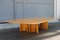 Large Minimalist Low Elm Coffee Table, 1970s, Image 1