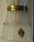 Antique Murano Glass and Brass Wall Light, 1910s, Set of 2 2