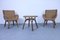 Mid-Century Tisch & Stühle aus Korbgeflecht, 3er Set 18