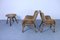 Mid-Century Tisch & Stühle aus Korbgeflecht, 3er Set 13