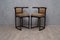 Antique Art Nouveau Austrian Beech Wood and Striped Velvet Chairs, 1910, Set of 2 1