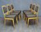 Mid-Century Maple Wood and Velvet Dining Chairs by Vittorio Dassi, 1950s, Set of 6, Image 1