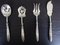 Antique Art Nouveau Pewter & Silver Cutlery Set from Josselin, Set of 5 17