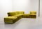 Crispy Green Velvet Modular Lounge Corner Sofa from Laauser, 1970s, Set of 6 29