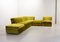 Crispy Green Velvet Modular Lounge Corner Sofa from Laauser, 1970s, Set of 6, Image 29