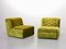 Crispy Green Velvet Modular Lounge Corner Sofa from Laauser, 1970s, Set of 6 17
