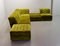 Crispy Green Velvet Modular Lounge Corner Sofa from Laauser, 1970s, Set of 6 1