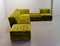 Crispy Green Velvet Modular Lounge Corner Sofa from Laauser, 1970s, Set of 6, Image 1