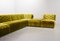 Crispy Green Velvet Modular Lounge Corner Sofa from Laauser, 1970s, Set of 6, Image 9