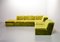 Crispy Green Velvet Modular Lounge Corner Sofa from Laauser, 1970s, Set of 6 8