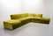 Crispy Green Velvet Modular Lounge Corner Sofa from Laauser, 1970s, Set of 6 2
