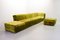 Crispy Green Velvet Modular Lounge Corner Sofa from Laauser, 1970s, Set of 6 4