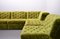 Crispy Green Velvet Modular Lounge Corner Sofa from Laauser, 1970s, Set of 6 12