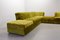 Crispy Green Velvet Modular Lounge Corner Sofa from Laauser, 1970s, Set of 6 6