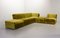 Crispy Green Velvet Modular Lounge Corner Sofa from Laauser, 1970s, Set of 6, Image 7