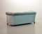Chesterfield Duotone Two-Seat Victorian Sofa in Frosted Blue and Moss Green Velvet, 1950s 10