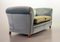 Chesterfield Duotone Two-Seat Victorian Sofa in Frosted Blue and Moss Green Velvet, 1950s 4