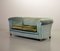Chesterfield Duotone Two-Seat Victorian Sofa in Frosted Blue and Moss Green Velvet, 1950s, Image 6