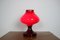 Rote All Glas Tischlampe von Stefan Tabery, 1960er 2