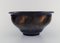 Bowl in Glazed Stoneware Orange Foliage on Blue Background from Kähler, Denmark 2