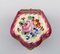 Antique Lidded Box in Hand-Painted Porcelain with Flowers and Gold Decoration, Image 2