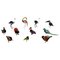 Swedish Art Glass, Miniature Figures in the Form of Birds, 1970s, Set of 11 1