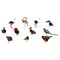 Swedish Art Glass, Miniature Figures in the Form of Birds, 1970s, Set of 11, Image 1
